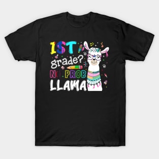 1St Grade No Prob Llama Eacher Student First Day Of School T-Shirt